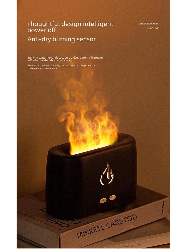USB 3D Flame Aromatherapy Humidifier with Automatic Spray
