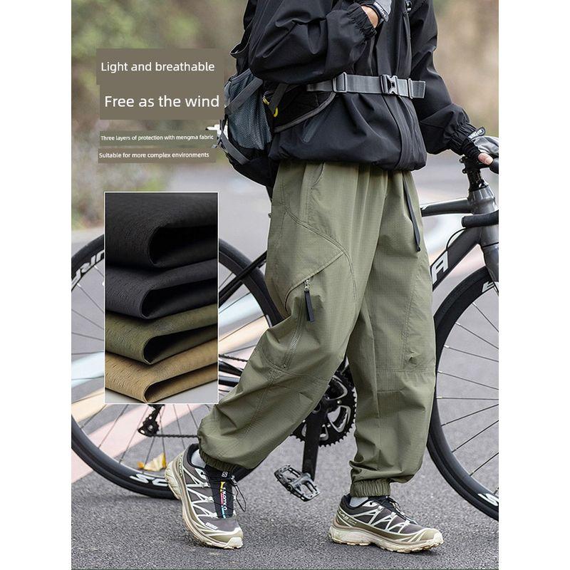 Soft Shell Tactical Pants Men's 2025 American Outdoor Casual Pants Ankle-tied Straight Mountaineering Logging Overalls Men's Paratroopers