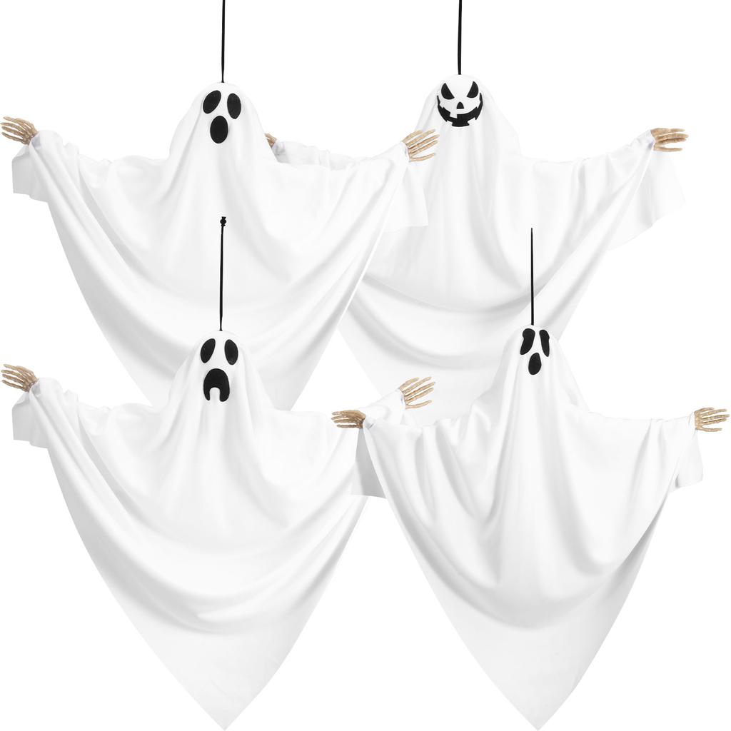 Halloween Hanging Ghosts for Home Indoor Front Yard Patio Lawn Outdoor Hanging Decoration Haunted House Bar Hanging Horror Prop