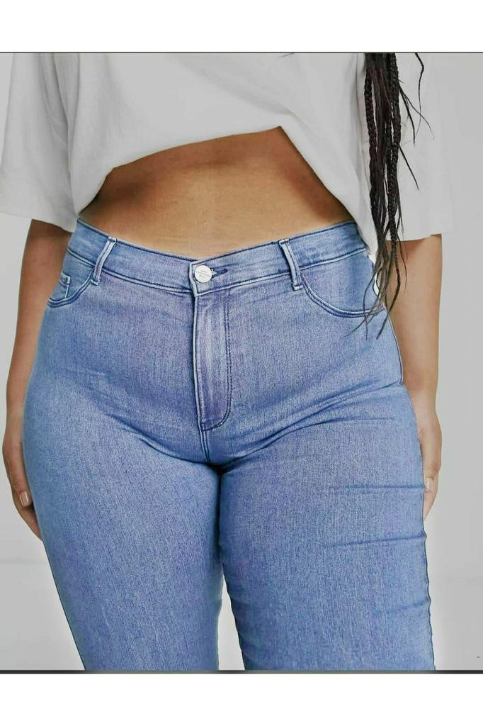 Women's Fashion Big Size jeans Black Plus Size Tight-fitting Jeans (Skinny)