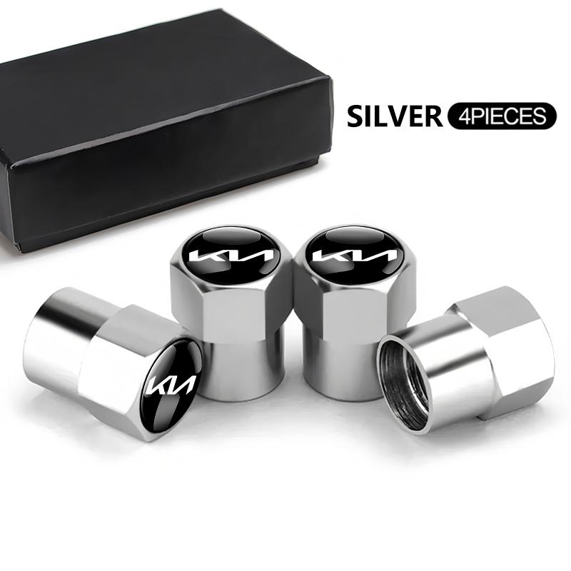 4pcs Car Tire Valve Caps Anti Rust Dustproof Covers For KIA Sportage Seltos Sorento K3 K4 Soul Carnival EV6 EV9 Carnival K5 EV5