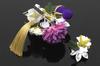 SOUBIEN Hair Ornament Set for Ceremonies and Purple Chrysanthemum and Hemp Leaf Decorative Made In Japan Coming-of-Age Graduations, 2-Piece Set,