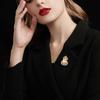 Hollow gourd brooch light luxury versatile high sense niche new corsage pin jewelry women's accessories