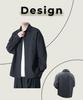 Stilia Long Sleeve Shirt Ice Loose Plus Sizes Solid for and Fall Men's Jacket, Silk, Fit, Available, Casual, Color, Lightweight, Spring, Summer, (JP,