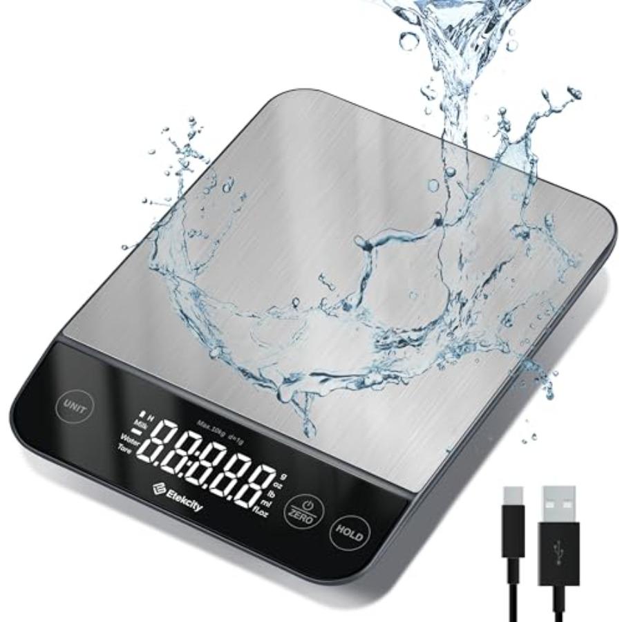 

Digital Food Kitchen Scale Grams and Oz for Weight Loss Baking and Cooking 0.05oz/1g Precise Graduation 5 Weight Units IPX6 Wat United States