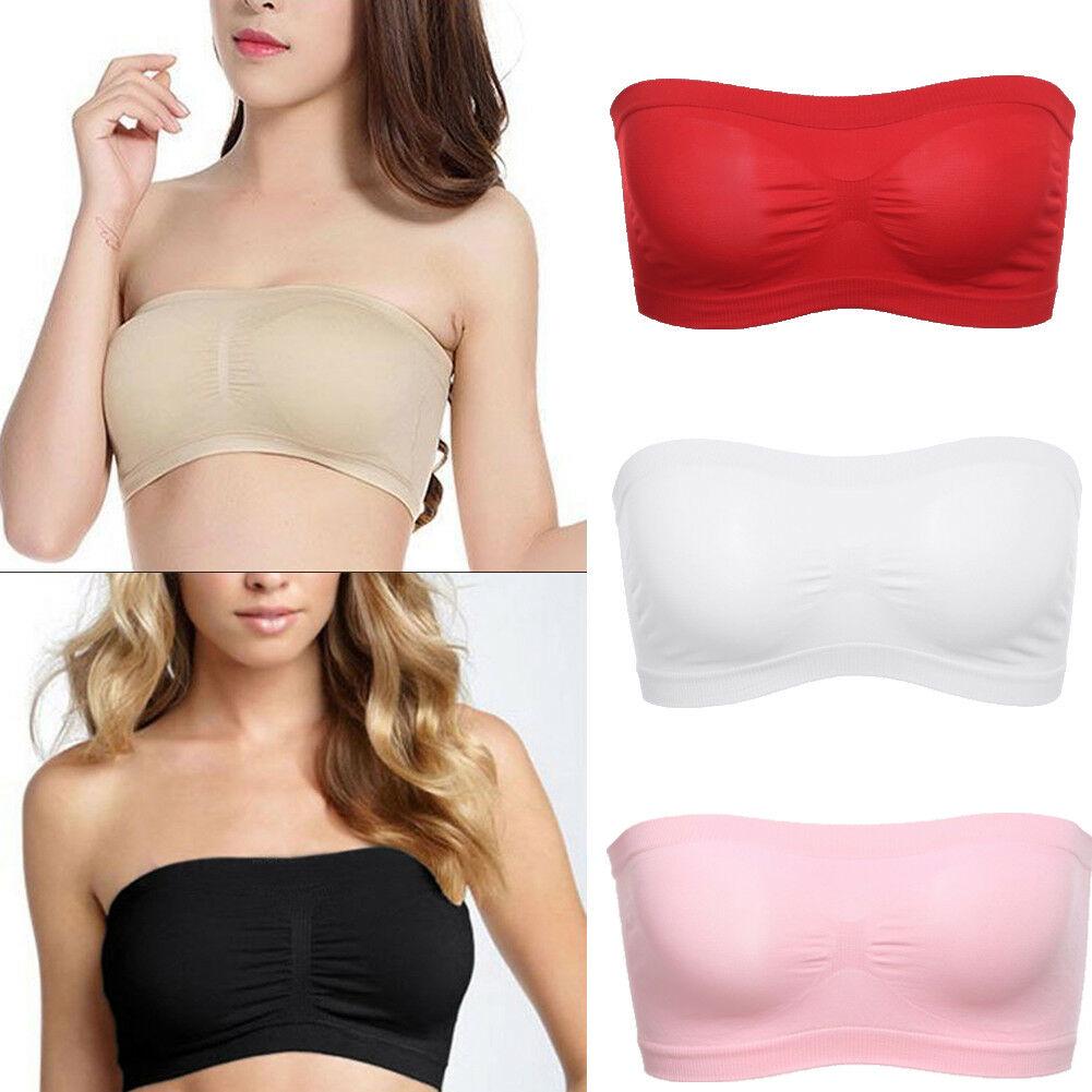 ქალის მილის ზედა Strapless Bandeau Bra ქალის საცვლები Bralette Seamless Strapless Tops ღრუ შეფუთული გულმკერდის ბიუსტჰალტერი