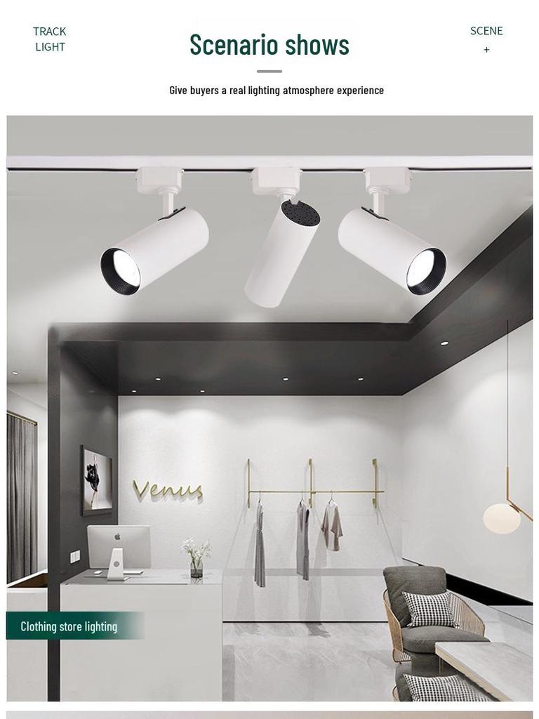 Adjustable Aluminum LED Track Spotlight for Showroom or Store