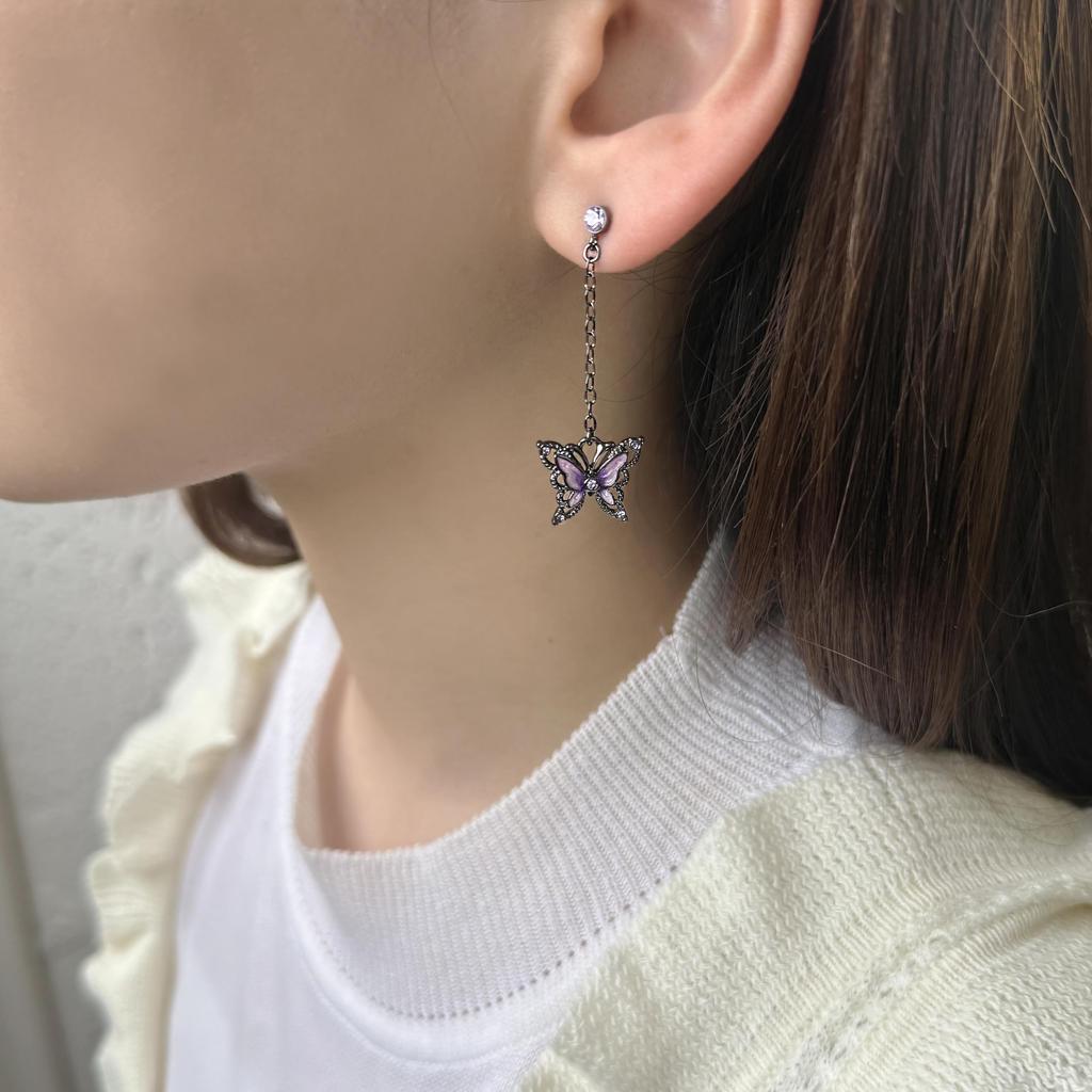 Butterfly Motif Earrings SAMA1524 XV [Anna Sui]