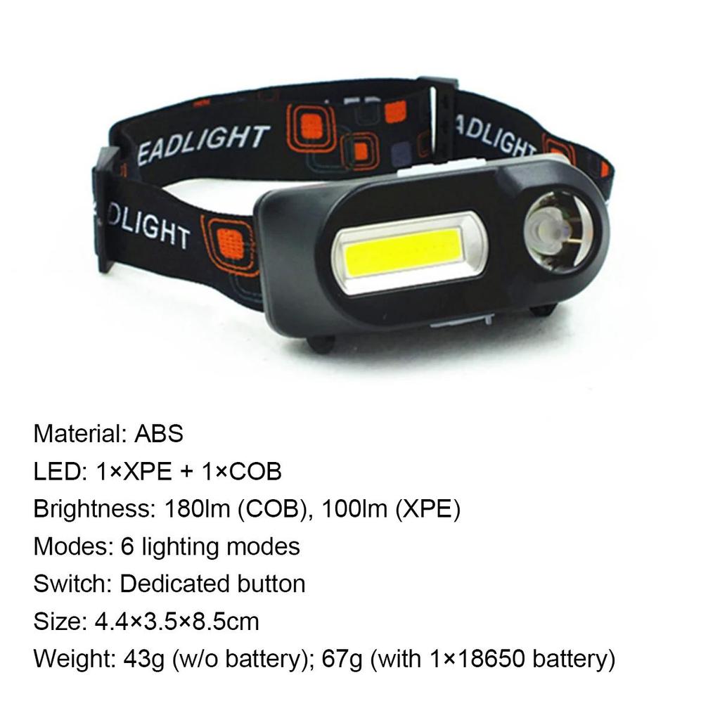Rechargeable Xpe Cob Led Headlamp Flashlight Work Lights Lantern For Headlight Head Usb Lamp Light Light/Warning Worklight Torch