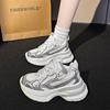 Small height increase platform women's shoes breathable casual sports shoes 2025 spring new versatile fashion dad shoes women