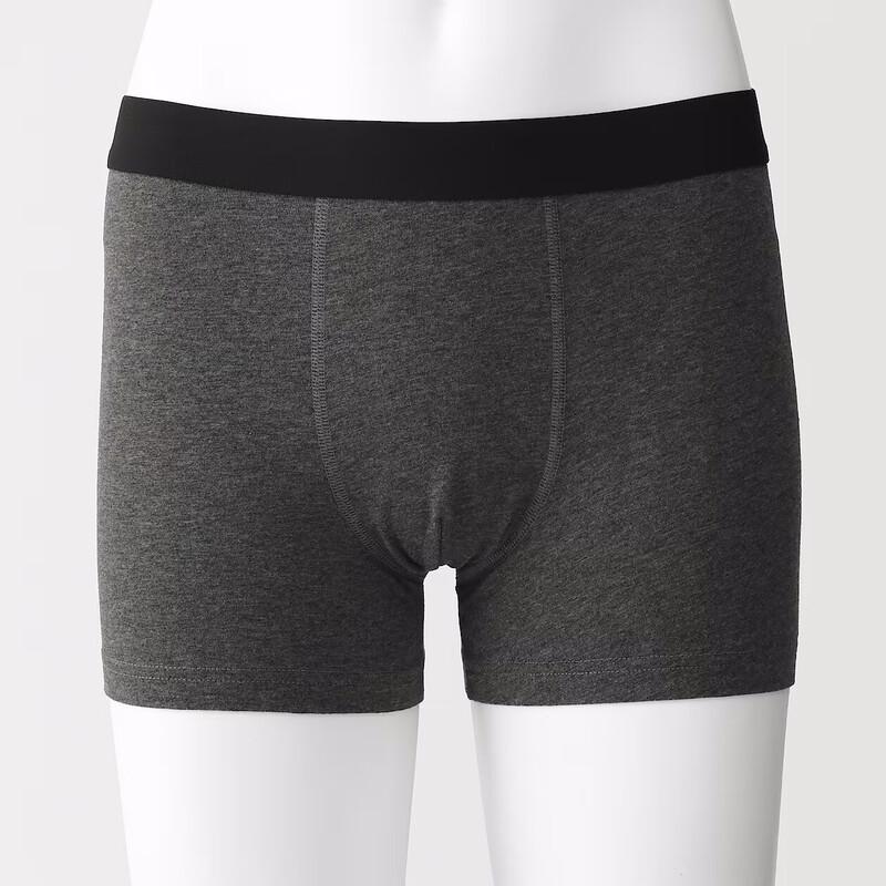 MUJI תחתונים בוקסר גברים מכותנה ג'רזי עם פתח