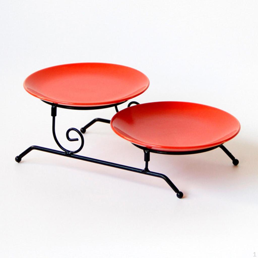 2 Layer Cupcake Cake Stand, Serving Tray Retro Storage Supplies Fruit Containers Display for