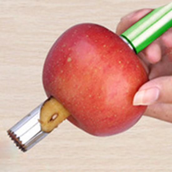 Apple Acciaio Inossidabile Pera Frutto Peperone Levatore Semi e Torzoli Strumento Gadget da Cucina
