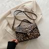 Small square bag leopard print bag fashionable small bag foreign style simple 2025 new trend shoulder bag messenger bag casual women