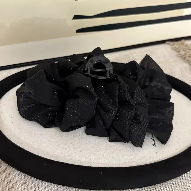 

High-Grade Temperament Cloud Bubble Mesh Silver Silk Hair Clip For Women