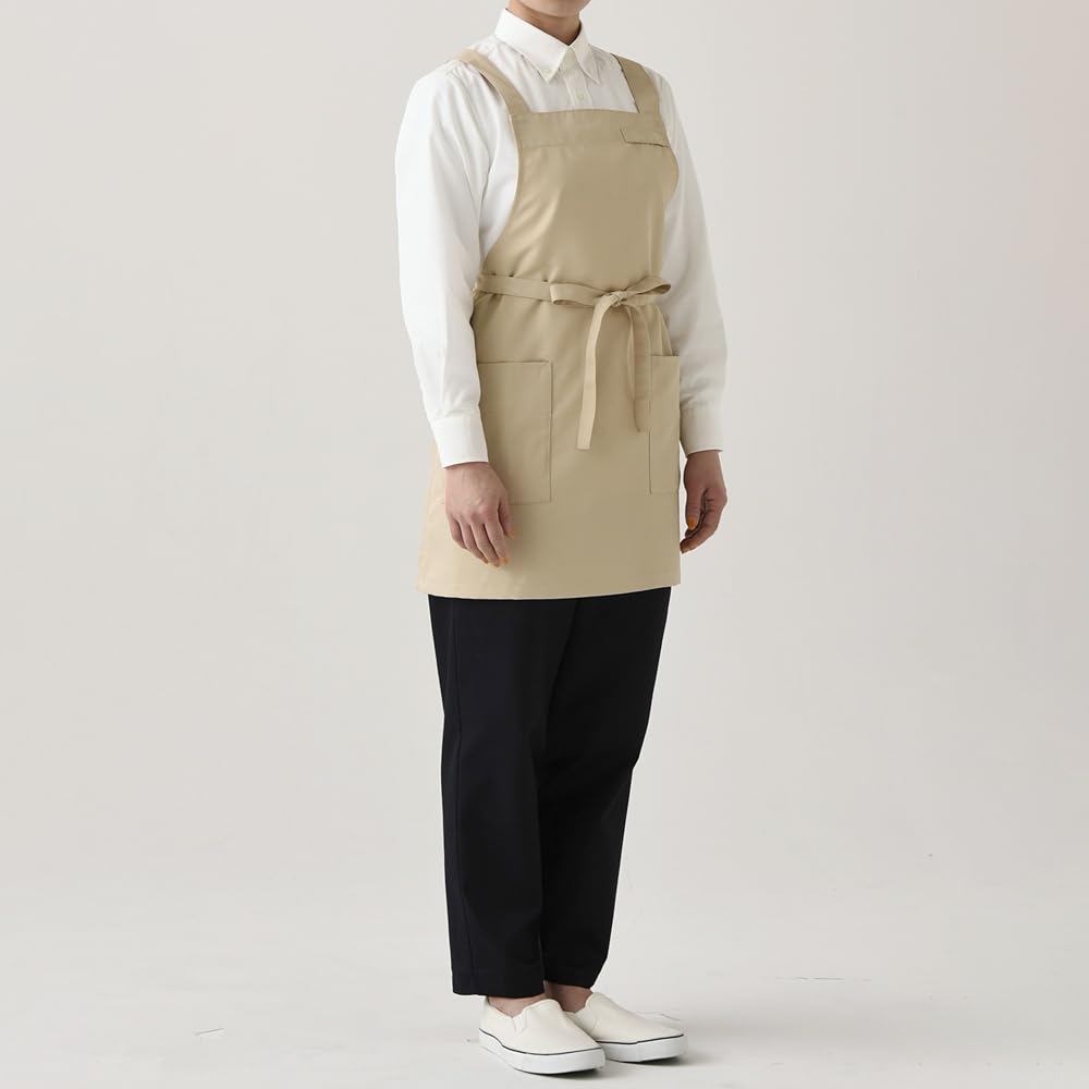 Bib Apron Bib Short Apron CT2398 6 Brown Free [Seven Uniform]