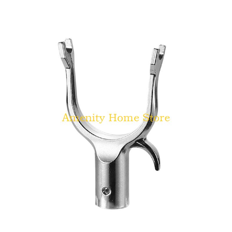 

F26C Aluminum Clothes Fork Head Clothes Hanger Reaching Hook Closet Reacher Poles Replacement Hook High Reach Garment Hook