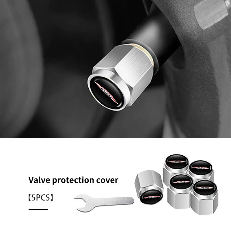 5pcs Metal Car Tire Wheel Theftproof Cap Air Valve Stem Cover For MINI R60 F56 R56 F54 F57 R70 JCW John Cooper Works