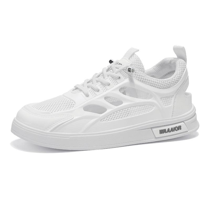 Fashion New Men's Comfortable Sports Shoes Casual Shoes Breathable Comfortable Summer New Hollow Out Versatile White Mesh