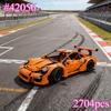 Orange Supercar 1:8 42056 Building Blocks 2704pcs Compatible with Legoed Christmas Gift for Adults Kids