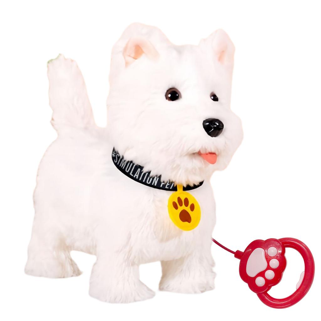 Cute Interactive Plush Dog Walking Barking & Tail Wagging Soft Interactive Electronic Plush Puppy Toy Gift Toy for Girls & Boys