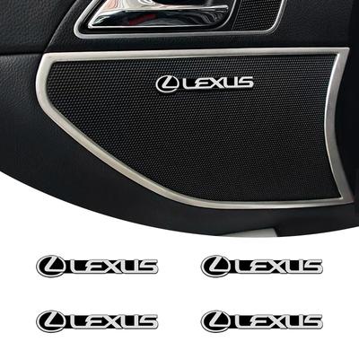 Car Styling 3D Metal Alloy Speaker Audio Stickers Badge Emblem Decal For Lexus EX300H RX450H IS300H ES300H NX RX GS Al20