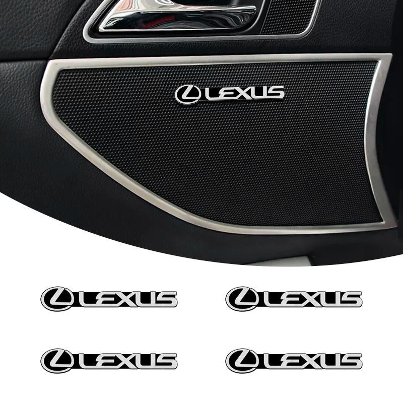 Car Styling 3D Metal Alloy Speaker Audio Stickers Badge Emblem Decal For Lexus EX300H RX450H IS300H ES300H NX RX GS Al20