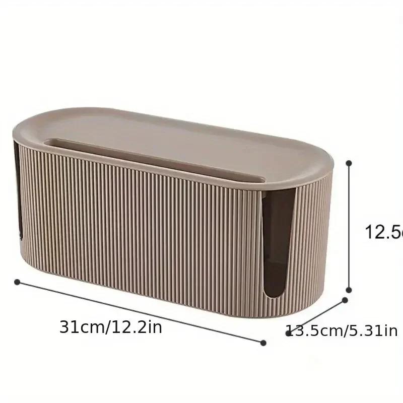 Portable Cable Management Organizer Box for Power Strips and Cord for Power StripsTV Computer Wires Hider Box for Home Office