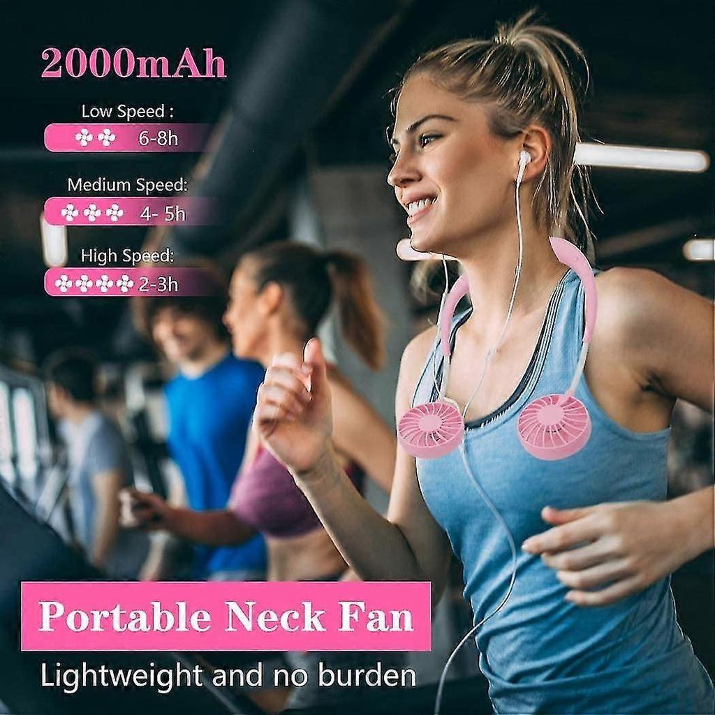 2023 - Neck Fan Portable Handheld Hands-Free USB Fan Mini Sports Neck Fan Desk Small Fan Office Small