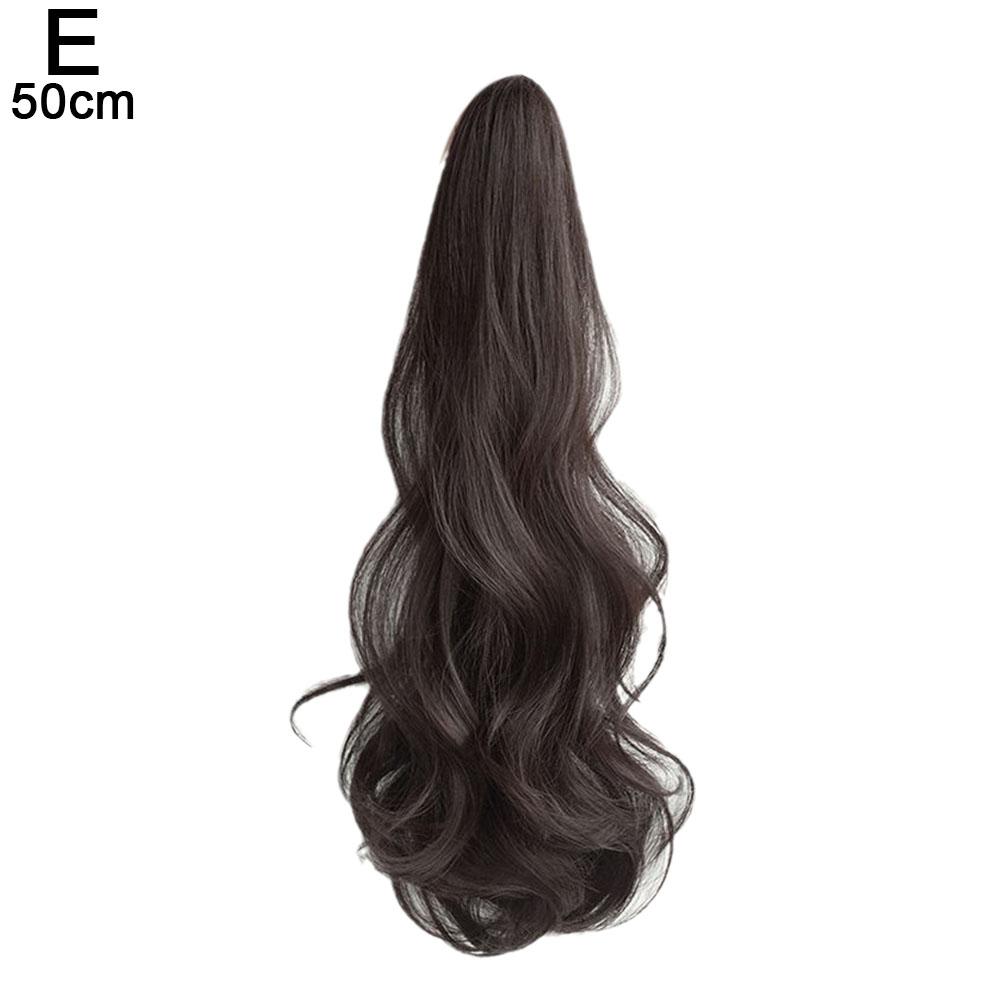 Syntetyczna Peruka z Dużymi Falami Krótki Kucyk Kręcony Dla Dziewczynki Przedłużenia Kucyk Doczepiany Klips Przedłużanie Włosów Faliste Kręcone Kucyk 35-50cm