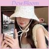Ai Meng Studio Style Dot Pattern Fisherman Hat With Sun Protection For Summer Travel