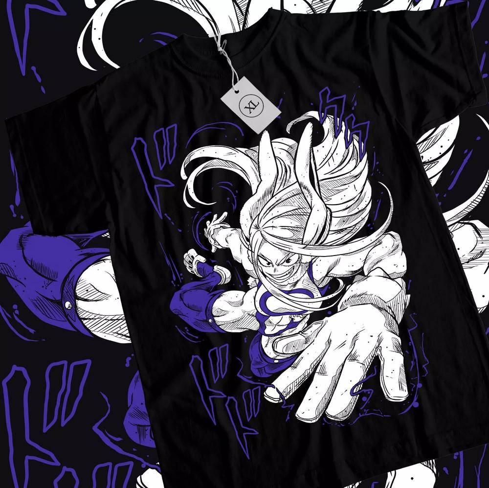 

Rabbit Hero T-Shirt My Hero Academia Mirko Rumi Usagiyama Anime Shirt Black Unisex T-Shirt M