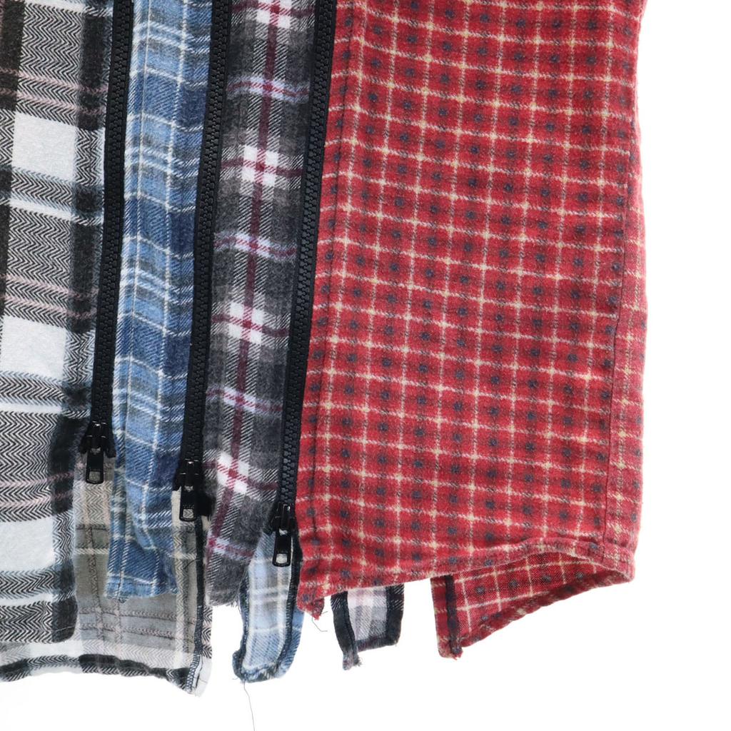 Rebuild by Needles Made In Japan Check Pattern Long Sleeve Docking Flannel Shirt Men's Used