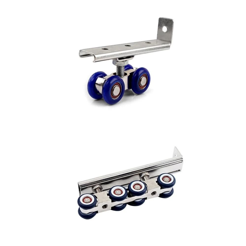 2pcs/set Durable Rail Track Pulley Metal Hanging Wheels Runners Sliding Door Roller  Room