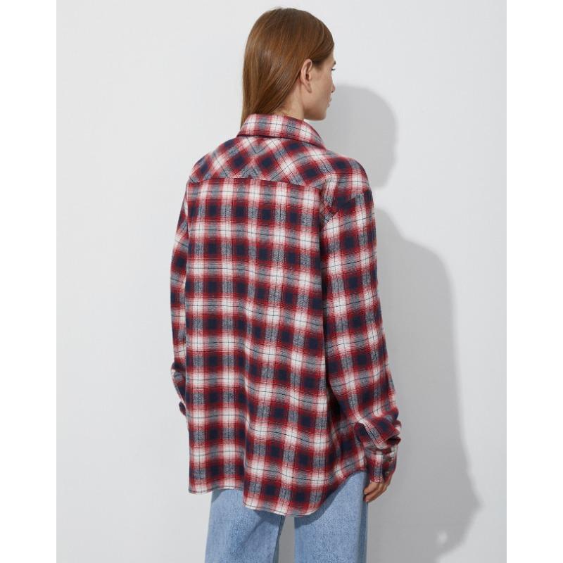 Camisa Xadrez Clássica Corte Amplo Estilo Casual Unissex