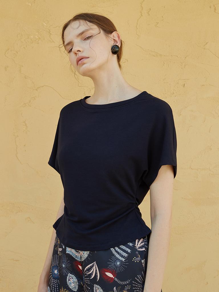 Myue Leo Print Pants Navy