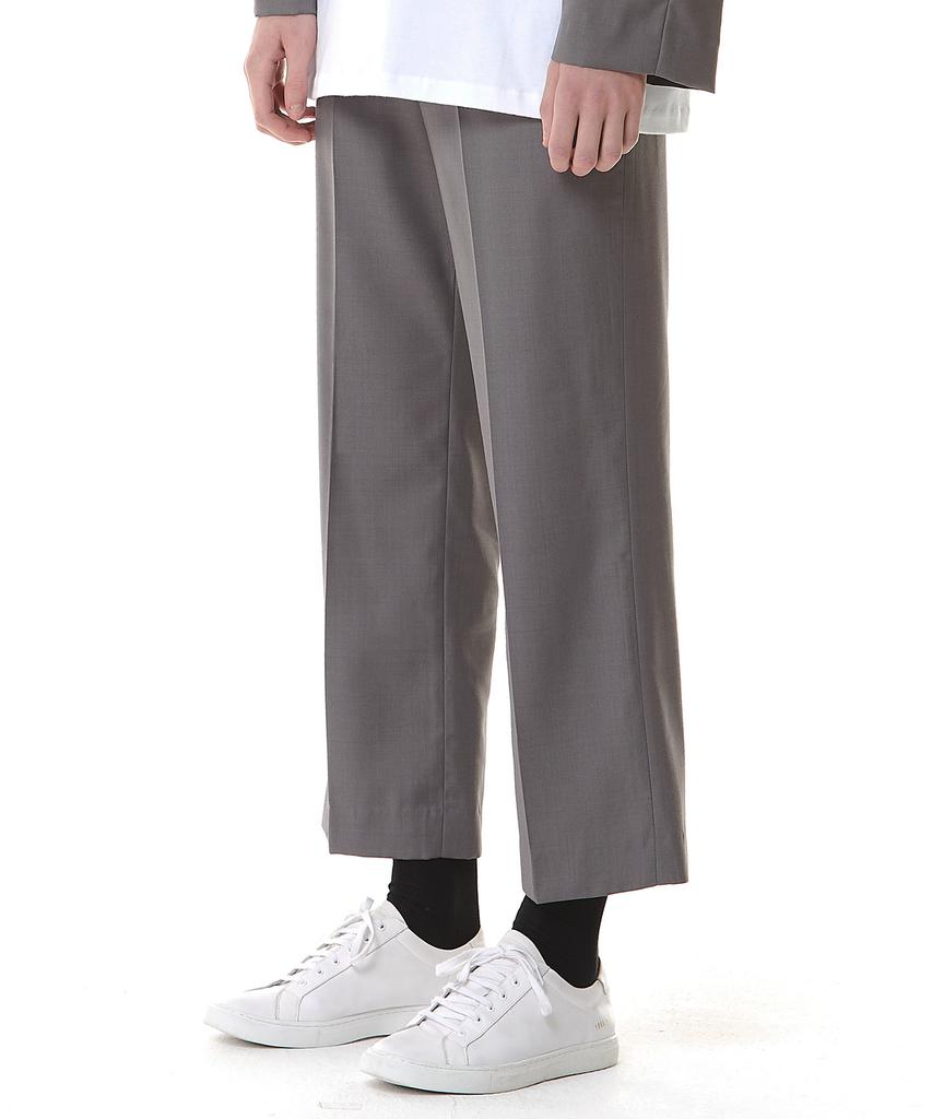 Millin Crop Wide Slacks (Gray)