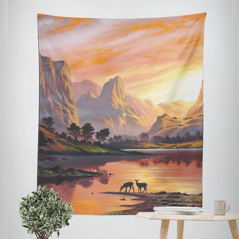 Декоративный гобелен с морским закатом — фото 3