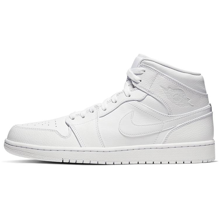 New JORDAN 1 Mid Triple White 2020 554724-126