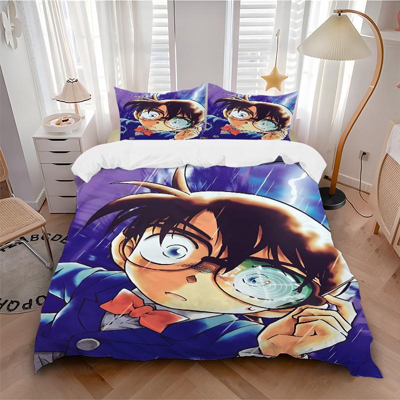 

3pc Detective Conan Bedding Set Guest Room Bedroom Decor Christmas Halloween Decor Birthday and Holiday Gifts- All Seasons 3pcs Quilt 096 135x200cm