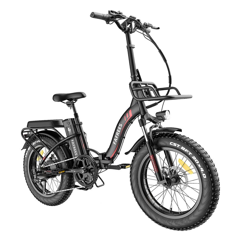 FAFREES F20 Max Electric Bike 20*4.0 Fat Inch Tire Folding Frame E-bike With Removable 22.5Ah Lithium Battery - Black