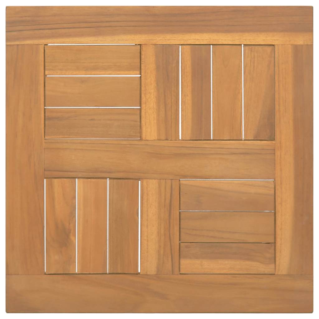 Quadratische Tischplatte 40 x 40 x 2,5 cm Massives Teakholz