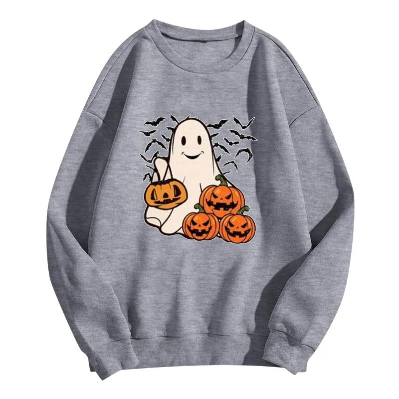 Lockeres lässiges bedrucktes Langarm-Sweatshirt Fabrik Großhandel Europäisches und amerikanisches Halloween-Sweatshirt Rundhals