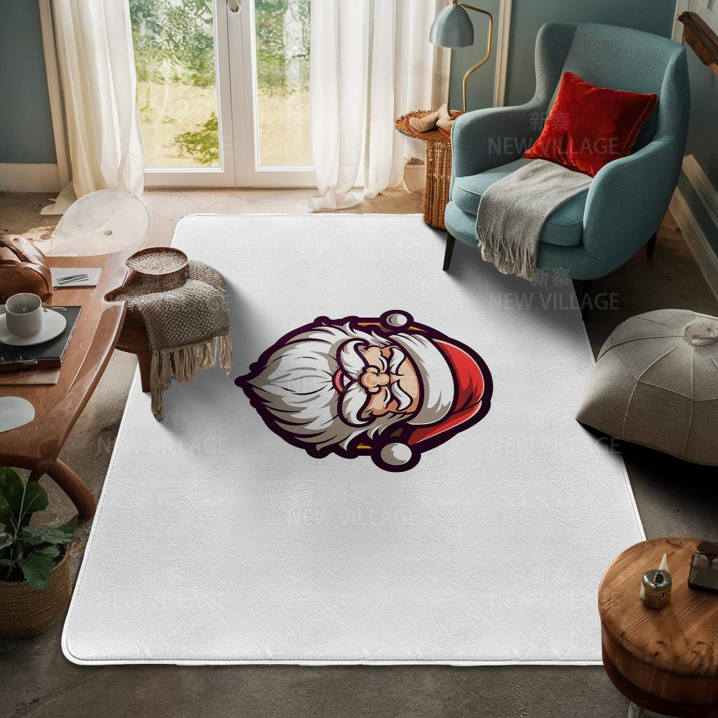 House Entrance Carpet Home Door Mat Living Room Bath Foot Bathroom Non-slip Water Absorption Rugs Bath Merry Christmas Winter