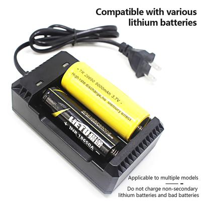 For 18650 26650 Battery Charger 1-4 Slots Dual 18650 Charging 4.2V Rechargeable Lithium Battery USB Charger