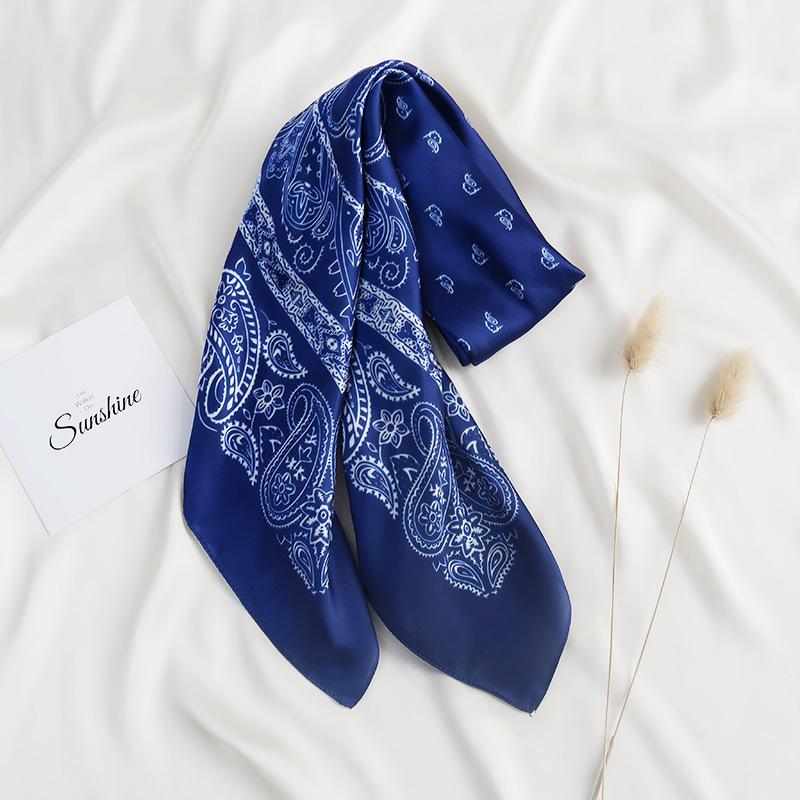 Vintage cashew flower square scarf decorative pants scarf hip-hop small scarf men and women paisley pattern silk scarf women