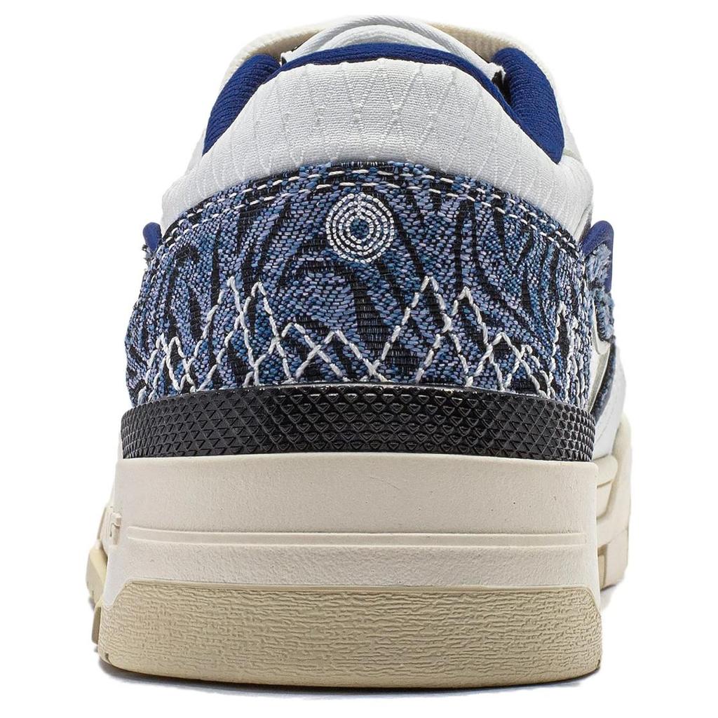 Li-Ning Classic Fashion Durable Non-Slip Low-Top Skate Shoes Women Sneakers White Blue AGCU036-2