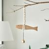 Hand Carved Wood Fish Door Bell Lightweight Fish Door Chimes Wooden Fish Sculpture  Home Entryway