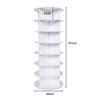 7-Tier rotating shoe rack tower, 360 degrees rotatable – freestanding shoe rack for 28 pairs of shoes, space-saving, white (60 × 60 × 161cm)
