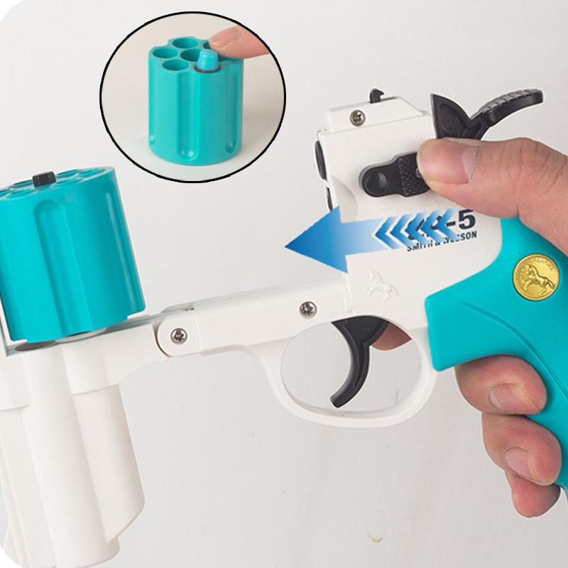 Soft Bullet Gun Toy Outdoor Manual EVA Foam Bullet Gun Pistol Blaster Shooting Sport Party Interactive Toys For Boy Adult Gift
